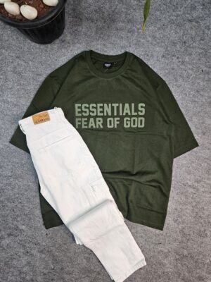 2in1 combo: oversized Essential Tshirt  +mom fit six packet pant