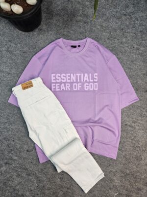 2in1 combo: oversized Essential Tshirt  +mom fit six packet pant